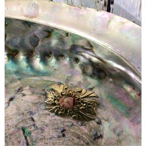 Vintage Gold Pink Rose Brooch Pin Lapel Pin